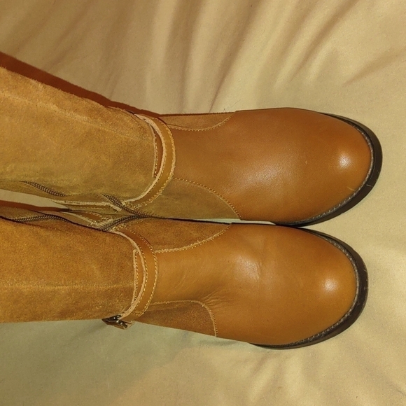 "Lavish" Camel Suede Cowboy Boots - Size 8 by Grazie - Picture 11 of 14